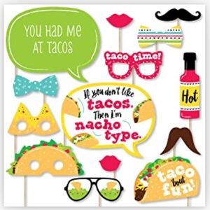 Photo Booth Props - 20pcs Taco’Bout Fun Photo Props